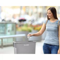 Alpine Industries 23 Gal. Gray Commercial Waste Basket Trash Can thumbnail 6