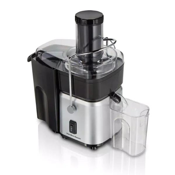 Hamilton Beach 700-Watt Whole Fruit Centrifugal Juice Extractor, 30 oz. Capacity, Black and Stainless Steel