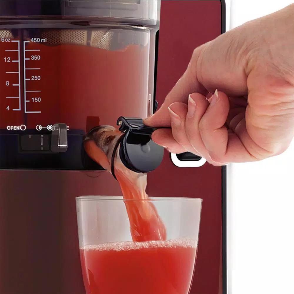 Omega Vertical Slow Speed Masticating Juicer, 150W, Red