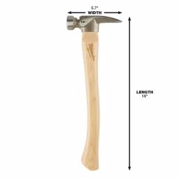 Milwaukee 19 oz. Milled Face Hickory Framing Hammer with Magnetic Nail Set and Hammer Loop thumbnail 3
