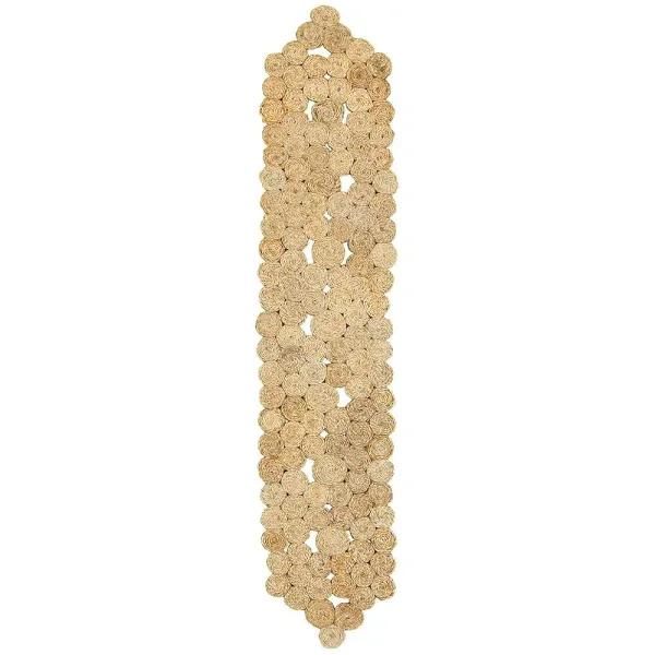 LR Resources Natural Jute Rectangle Indoor Table Runner - 16 in. x 80 in. - Bohemian Farmhouse Style