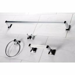 Kingston Brass Americana 4-Piece Polished Chrome Bath Hardware Set thumbnail 4