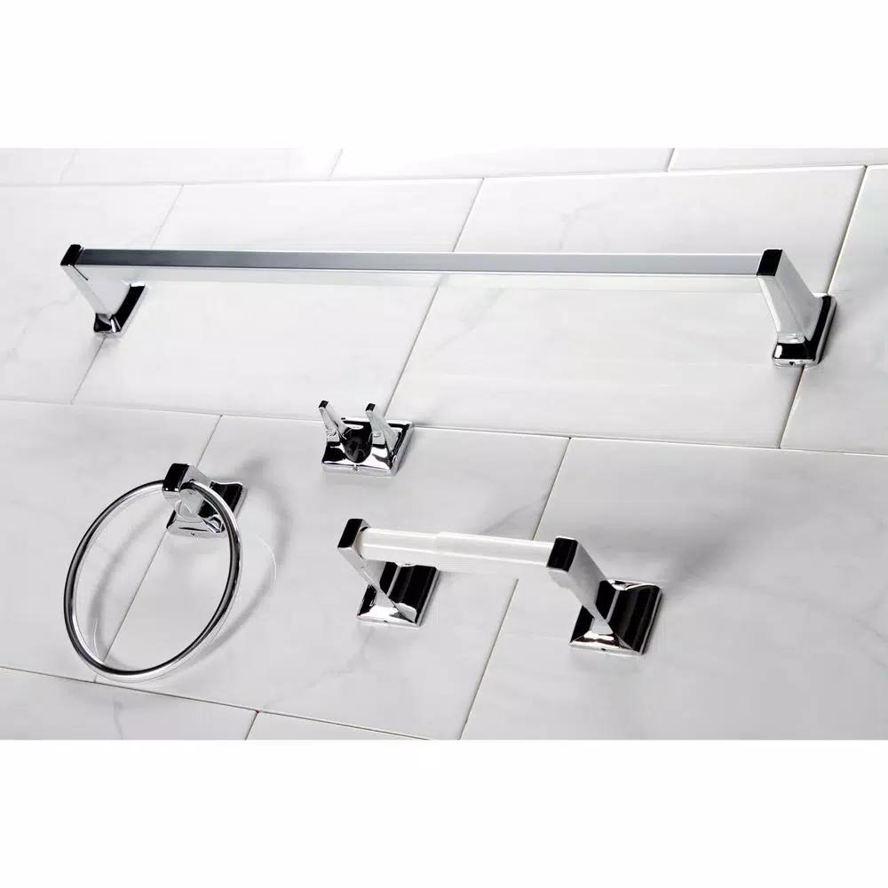 Kingston Brass Americana 4-Piece Polished Chrome Bath Hardware Set