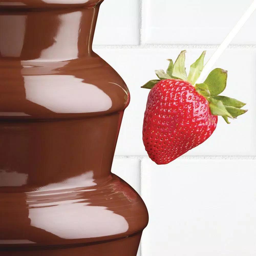 Nostalgia 4-Tier Chocolate Fondue Fountain with Stainless Steel Base, 2 lb. Capacity