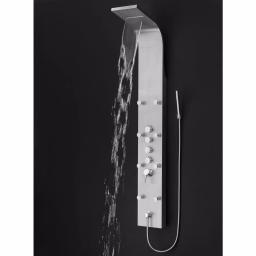 AKDY 65 in. Stainless Steel 8-Jet Rainfall Waterfall Shower Panel System with Handheld Wand thumbnail 7