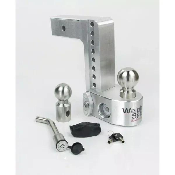 Weigh Safe Weigh-Safe 8 in. Drop Adjustable Class V Ball Mount with Built-in Hydraulic Scale
