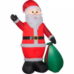 Gemmy 12 ft. Tall Airblown Inflatable Santa with Extra Bright LED Lights thumbnail 2