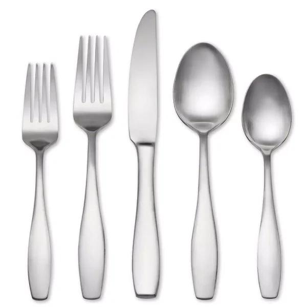 Hampton Forge Gourdon 20-Piece Satin Stainless Steel Flatware Set, Service for 4