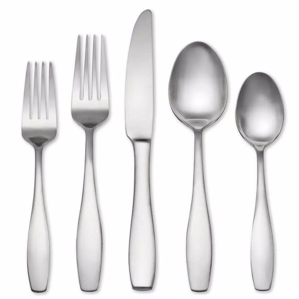 Hampton Forge Gourdon 20-Piece Satin Stainless Steel Flatware Set, Service for 4
