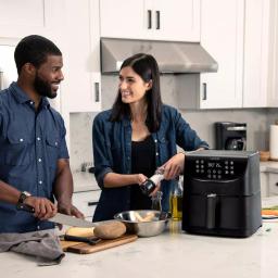 Cosori 5.8 Qt. Smart Air Fryer with Skewer Rack, WiFi & Alexa Compatible, Black thumbnail 4