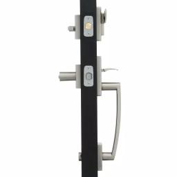 Baldwin Prestige Spyglass Single Cylinder Satin Nickel Handleset with Square Lever and SmartKey Security thumbnail 3