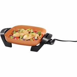 Starfrit Eco Copper Electric Skillet, 144 sq. in. Nonstick Ceramic Coating, 1200W thumbnail 4