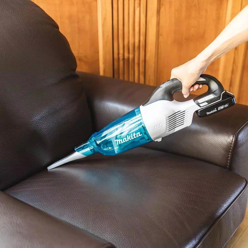 Makita 18V LXT Brushless Cordless Vacuum Kit with 2.0Ah Battery, Rapid Charger & Cyclonic Attachment