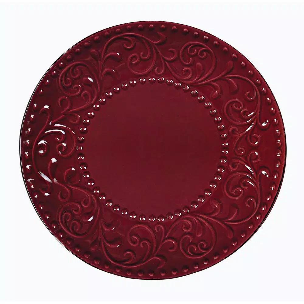 Lorren Home Trends Lorren Home 16-Piece Merlot Stoneware Dinnerware Set, Service for 4