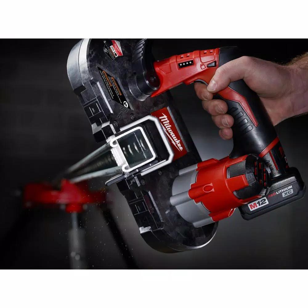 Milwaukee M12 12V Lithium-Ion Cordless Sub-Compact Band Saw with 4.0 Ah Battery