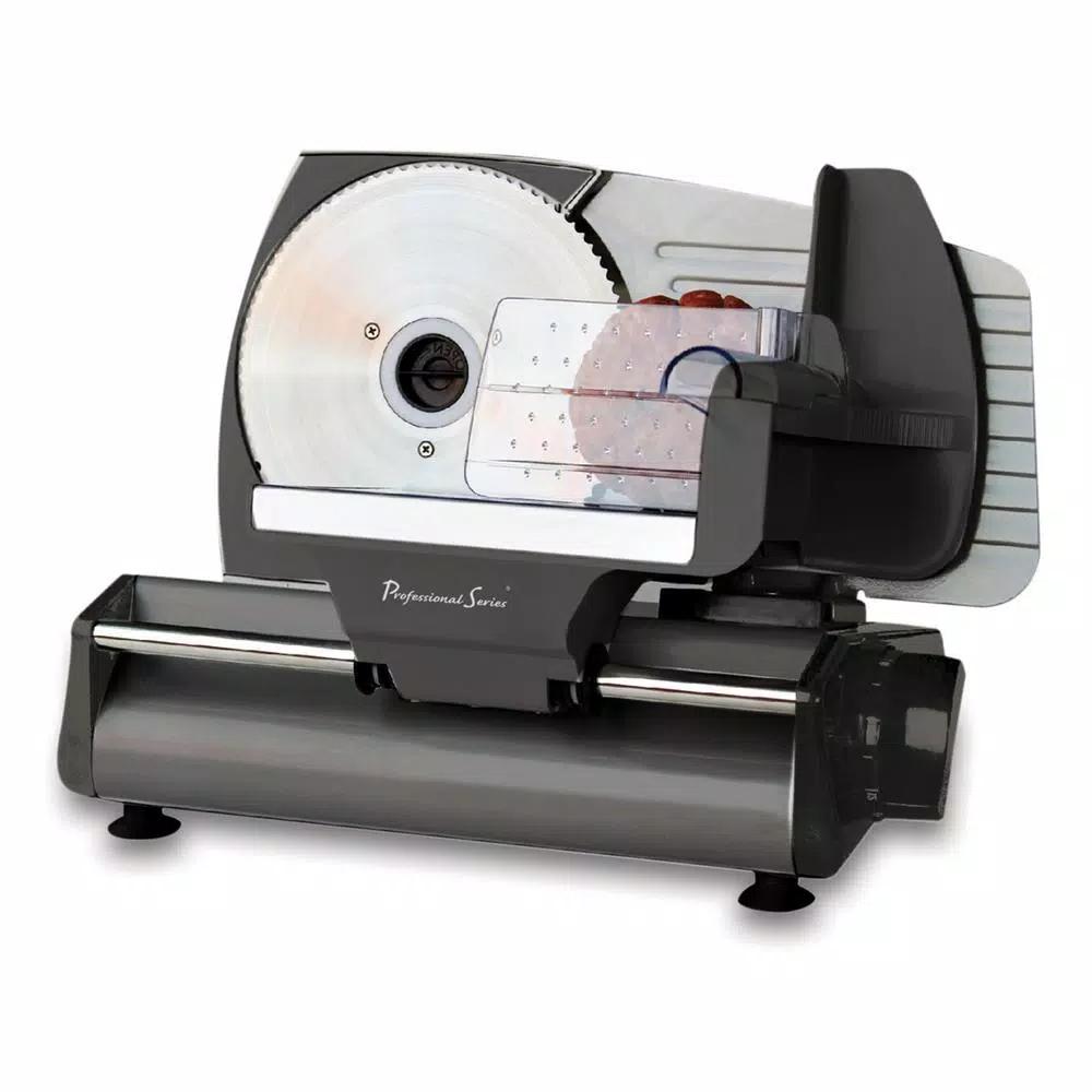 Continental Professional Series 7.5 in. Stainless Steel Meat Slicer with 180W Motor