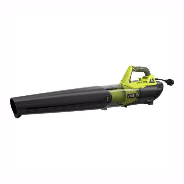 RYOBI 8 Amp Electric Jet Fan Blower, 135 MPH, 440 CFM, 2-Speed Handheld Leaf Blower (Refurbished)