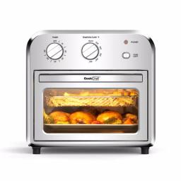 Boyel Living 11 Qt. Silver Stainless Steel Air Fryer with 4 Accessories, 1500W, Temperature & Time Control thumbnail 9