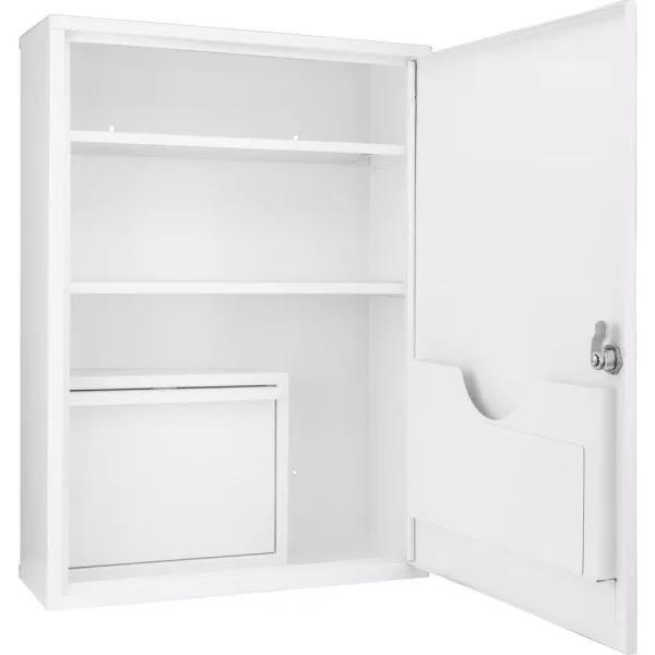 BARSKA Large Medical Cabinet First Aid Kit with Magnetic Dry Erase Pad and Lock Box