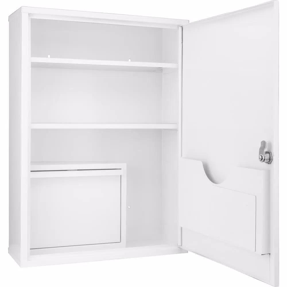 BARSKA Large Medical Cabinet First Aid Kit with Magnetic Dry Erase Pad and Lock Box