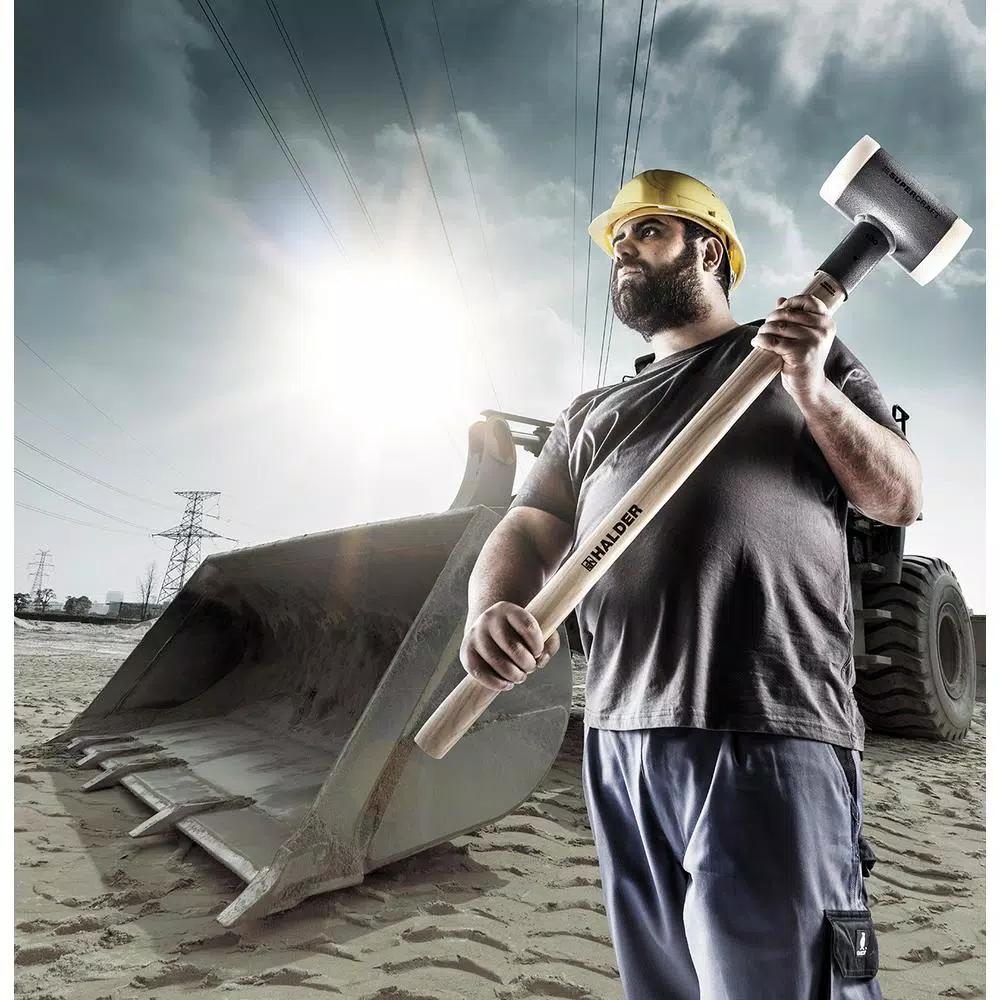 Supercraft Halder Supercraft 10 lb. Dead-Blow Sledgehammer with Hickory Handle and Replaceable Nylon Faces