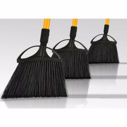 Alpine Industries 10 in. Black Outdoor Angle Broom with Fiberglass Handle, 3-Pack thumbnail 2