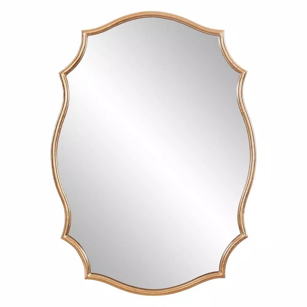 Pinnacle Art Deco Ornate Gold Scalloped Accent Mirror - 35.75 in. H x 26.25 in. W