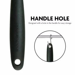 Ovente Premium Silicone Spatula with Stainless Steel Core, Heat Resistant up to 500°F, BPA-Free, Black thumbnail 4