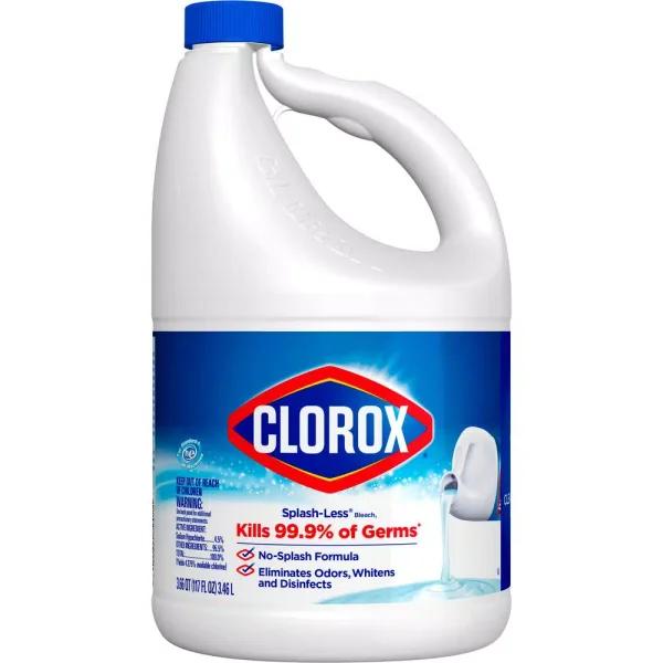 Clorox Splash-Less Concentrated Regular Liquid Bleach Cleaner, 117 fl. oz.