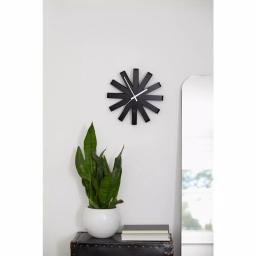 Umbra Ribbon 12 in. Black Metal Wall Clock - Modern Analog Decor thumbnail 5