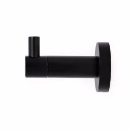 Italia Florence Wall Mounted Robe Hook - Matte Black Solid Brass thumbnail 3