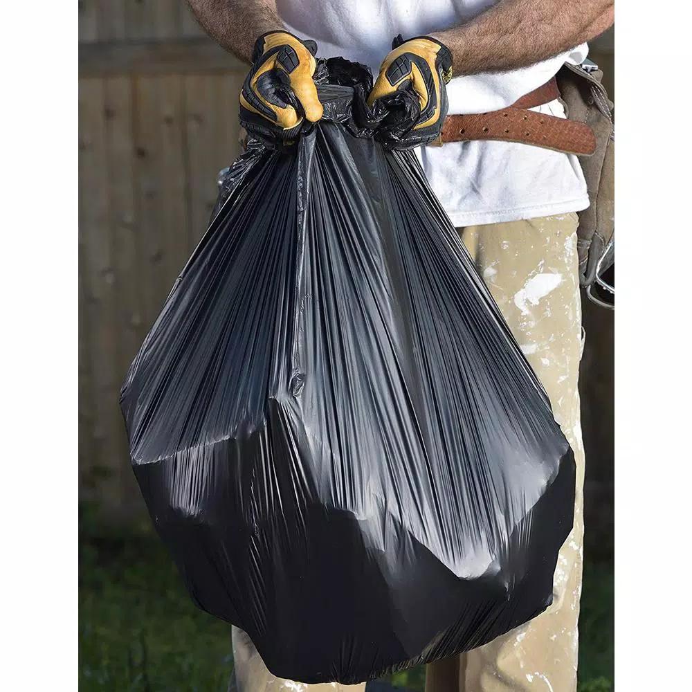 HDX 50 Gallon Extra Large Black Trash Bags, 1.1 Mil Thick, 100 Count