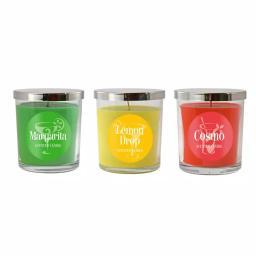 LUMABASE Cocktail Collection Scented Candles Set of 3 - Cosmo, Margarita, Lemon Drop (10 oz. Each) thumbnail 1
