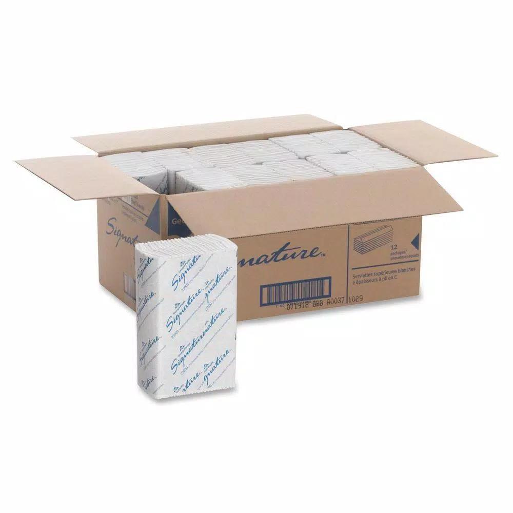 Georgia-Pacific Signature White Premium 2-Ply C-Fold Paper Towels, 1440 Count