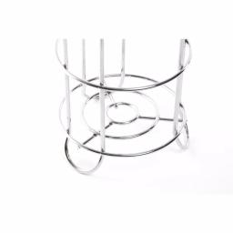 Basicwise Chrome Wire Metal Freestanding Toilet Paper Holder and Magazine Storage Rack thumbnail 5