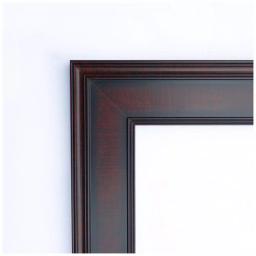 Amanti Art 25 in. Square Beveled Edge Wood Framed Bathroom Vanity Mirror, Dark Brown Mahogany thumbnail 3