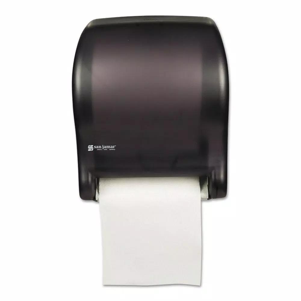 San Jamar Tear-N-Dry Essence Automatic Roll Towel Dispenser, Black Pearl