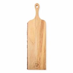 Cathy's Concepts Let's Eat Live Edge Mango Wood Serving Board - Rustic Rectangular Charcuterie Tray thumbnail 1
