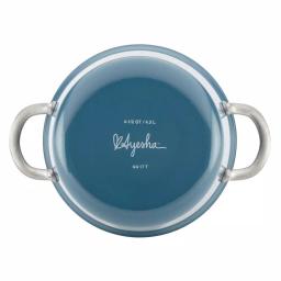 Ayesha Curry Home Collection 4.5 Qt. Twilight Teal Porcelain Enamel Nonstick Saucepot with Lid thumbnail 3