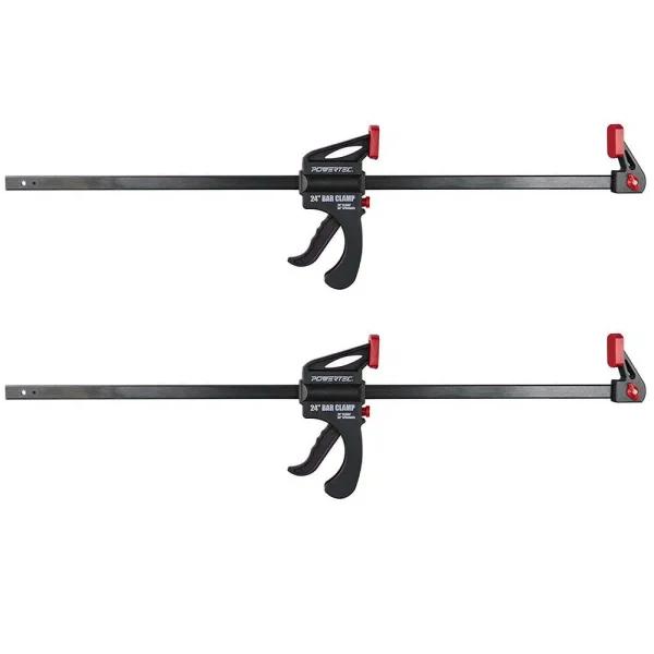 POWERTEC 24 in. Quick Release Ratcheting Bar Clamp and 30 in. Spreader Set, 2-Pack