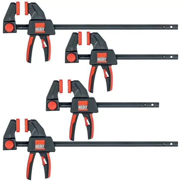 BESSEY EHK Series Trigger Clamp Set, 4-Piece (Includes EHKM06 and EHKM12)