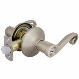 Defiant Scroll Keyed Entry Door Lever, Satin Nickel thumbnail 7