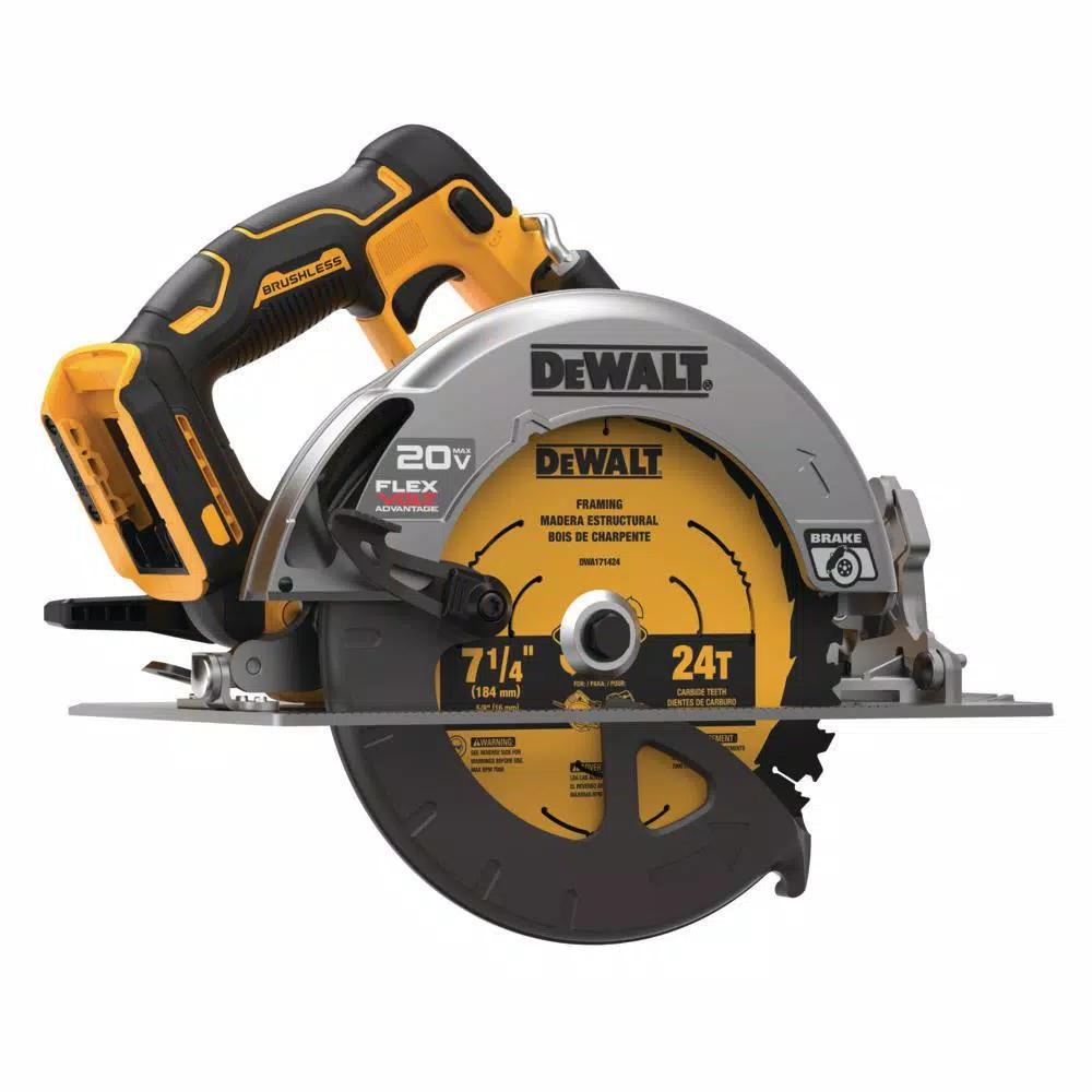 DEWALT 20V MAX Brushless 7-1/4 in. Circular Saw Kit with FLEXVOLT Advantage and (1) 6.0Ah FLEXVOLT Battery