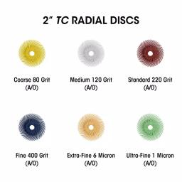 Dedeco Sunburst 7/8 in. Knife-Edge Radial Discs, 220-Grit, 1/16 in. Thickness, 12-Pack thumbnail 4