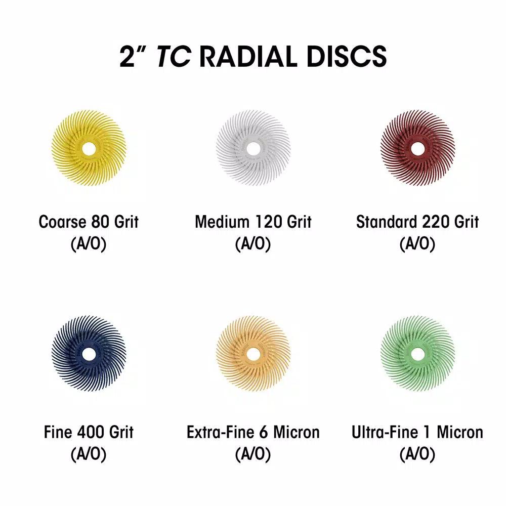 Dedeco Sunburst 7/8 in. Knife-Edge Radial Discs, 220-Grit, 1/16 in. Thickness, 12-Pack
