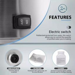 VIVOHOME 16-Cup Water Distiller Machine, 304 Stainless Steel Purifier with Carbon Filter thumbnail 4