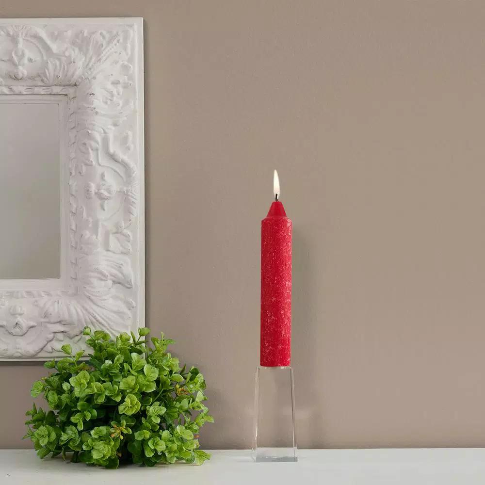 ROOT CANDLES A.I. Root 7 in. Timberline Collenette Red Taper Candles, Box of 4