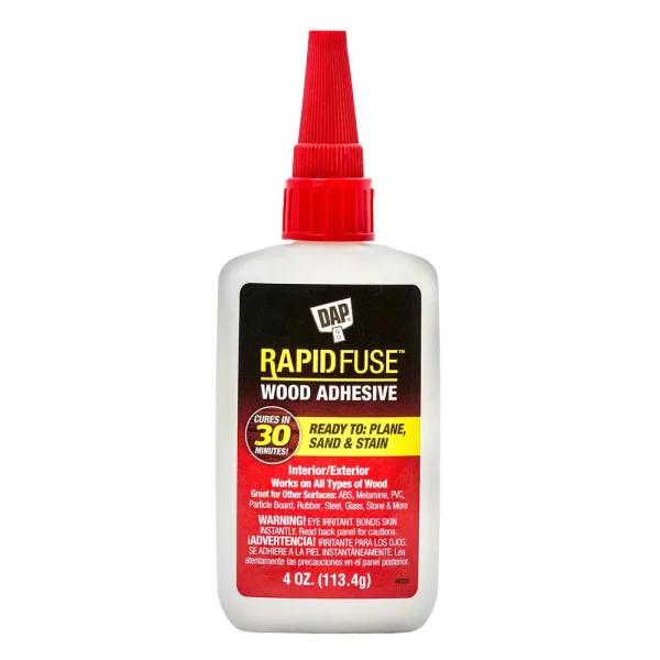 DAP RapidFuse Fast Curing Wood Adhesive, Clear, 4 oz. (6-Pack)