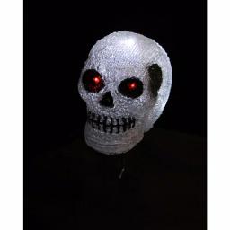 Novolink 7.9 in. White LED Decorative Skull Halloween Light - Handcrafted Indoor/Outdoor Decor thumbnail 2