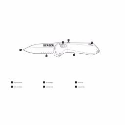 Gerber Highbrow Compact Assisted Opening Pocket Knife, 2.8 in. Drop Point Blade thumbnail 4
